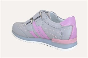 Kız Çocuk AyakkabıOrtopedia Genç Deri Ortopedik Ayakkabı 1058 - GRİ - PEMBE